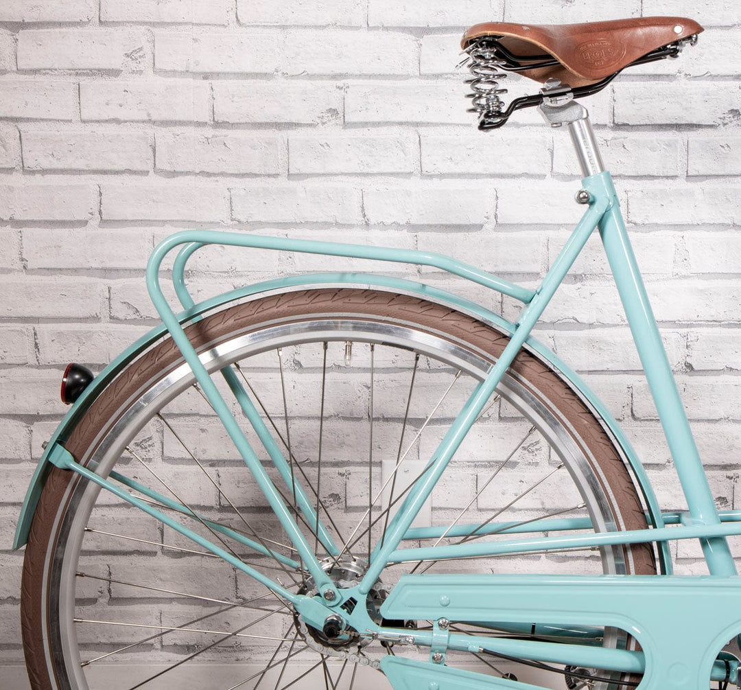 Achielle Louise in Turquoise rear rack and saddle detail. (6671281324083)