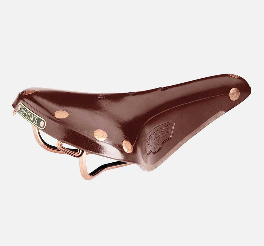 Brooks B17 Special leather bicycle saddle in antique brown with copper rails (5251741507)