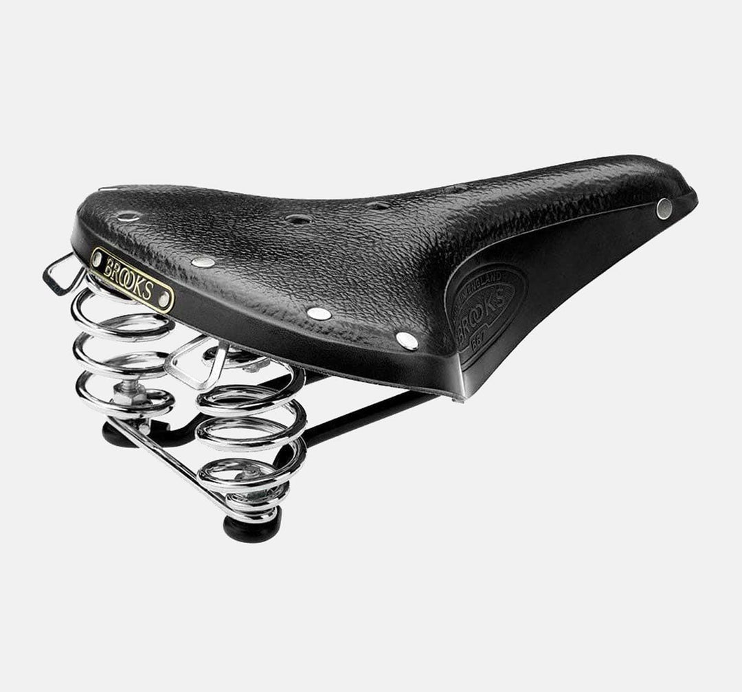 Brooks B67 gents sprung leather bicycle saddle in black (5567188227)