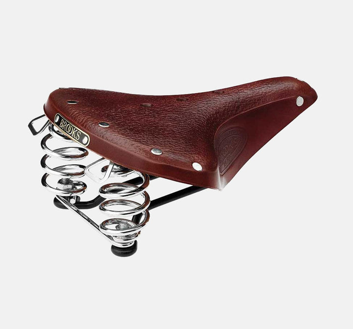 Brooks B67S ladies sprung leather bicycle saddle in antique brown (645527928883)