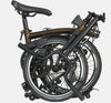 2023 Brompton C Line Urban High Handlebar 2-speed folding bike in Black Lacquer - folded