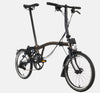 2023 Brompton C Line Explore Low Handlebar 6-speed folding bike in Black Lacquer