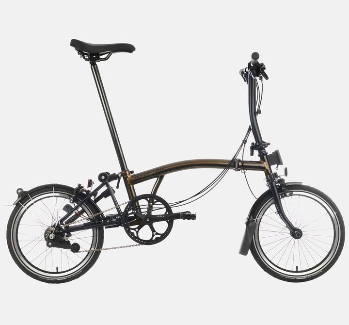 2023 Brompton C Line Urban Low Handlebar 2-speed folding bike in Black Lacquer - profile