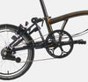 2023 Brompton C Line Urban Mid Handlebar 2-speed folding bike in Black Lacquer - drivetrain
