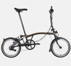 2023 Brompton C Line Explore Mid Handlebar 6-speed folding bike in Black Lacquer - profile