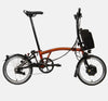 Brompton Electric C Line Explore 6 Speed Folding E-Bike in Flame Lacquer - Mid Handlebar (6604388630579)