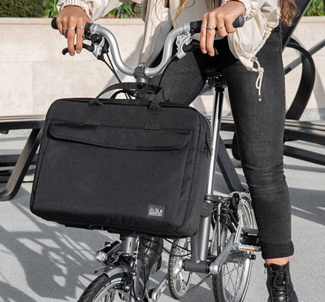 Brompton Metro City Bag Briefcase on a Brompton Front Carrier Block (4742420496435)