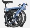 2023 Brompton C Line Urban High Handlebar 2-speed folding bike in Cloud Blue - folded