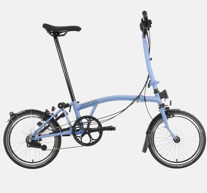 2023 Brompton C Line Explore High Handlebar folding bike in Cloud Blue - Profile