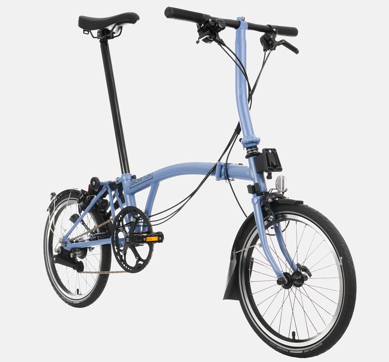 Blue brompton bike on sale