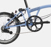 2023 Brompton C Line Urban Low Handlebar 2-speed folding bike in Cloud Blue - drivetrain