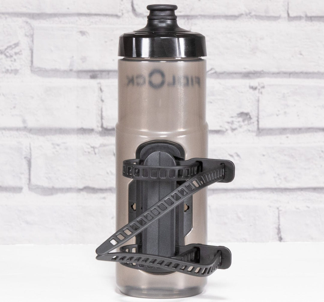Fidlock Cageless Water Bottle - 600mL with Universal Base Adapter back view of the water bottle with universal mount