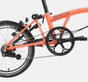 2023 Brompton C Line Explore Mid Handlebar 6-speed folding bike in Fire Coral - drivetrain