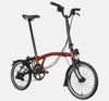 2023 Brompton C Line Urban High Handlebar 2-speed folding bike in Flame Lacquer