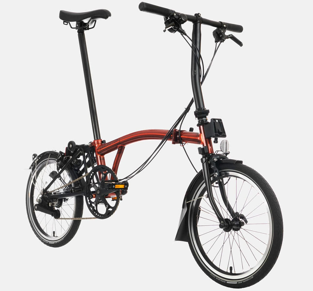 2023 Brompton C Line Urban Low Handlebar 2-speed folding bike in Flame Lacquer