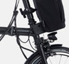 2023 Brompton Electric P Line Urban folding e-bike in Metallic Black - front battery mount