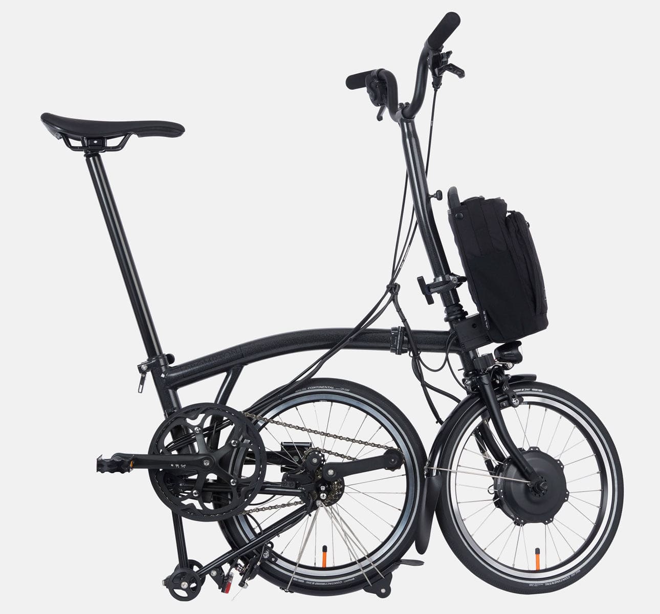 Brompton Electric P Line Urban - High Handlebar - Titanium Folding