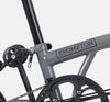 2023 Brompton Electric P Line Urban folding e-bike in Metallic Grey - steel and titanium frame
