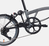 2023 Brompton Electric P Line Urban folding e-bike in Metallic Grey - 4-speed external derailleur