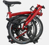 2023 Brompton C Line Urban High Handlebar 2-speed folding bike in House Red - folded
