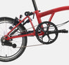 2023 Brompton C Line Urban High Handlebar 2-speed folding bike in House Red - drivetrain