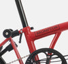 2023 Brompton C Line Urban High Handlebar 2-speed folding bike in House Red - steel frame