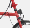 2023 Brompton C Line Explore High Handlebar 6-speed folding bike in House Red - Front Carrier Block