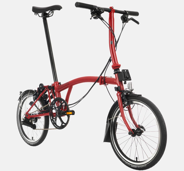 2023 Brompton C Line Explore Low Handlebar folding bike in House Red