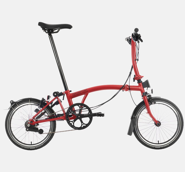 2023 Brompton C Line Explore Low Handlebar folding bike in House Red - profile