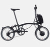 Brompton Electric P Line Mid Handlebar Superlight Folding E-Bike in Midnight Black Metallic - profile