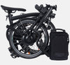 Brompton Electric P Line Mid Handlebar Superlight Folding E-Bike in Midnight Black Metallic - folded