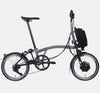 Brompton Electric P Line Mid Handlebar Superlight Folding E-Bike in Storm Grey Metallic - profile