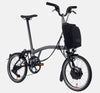 Brompton Electric P Line Mid Handlebar Superlight Folding E-Bike in Storm Grey Metallic