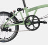2023 Brompton C Line Urban High Handlebar 2-speed folding bike in Matcha Green - drivetrain