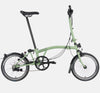 2023 Brompton C Line Urban High Handlebar 2-speed folding bike in Matcha Green - profile