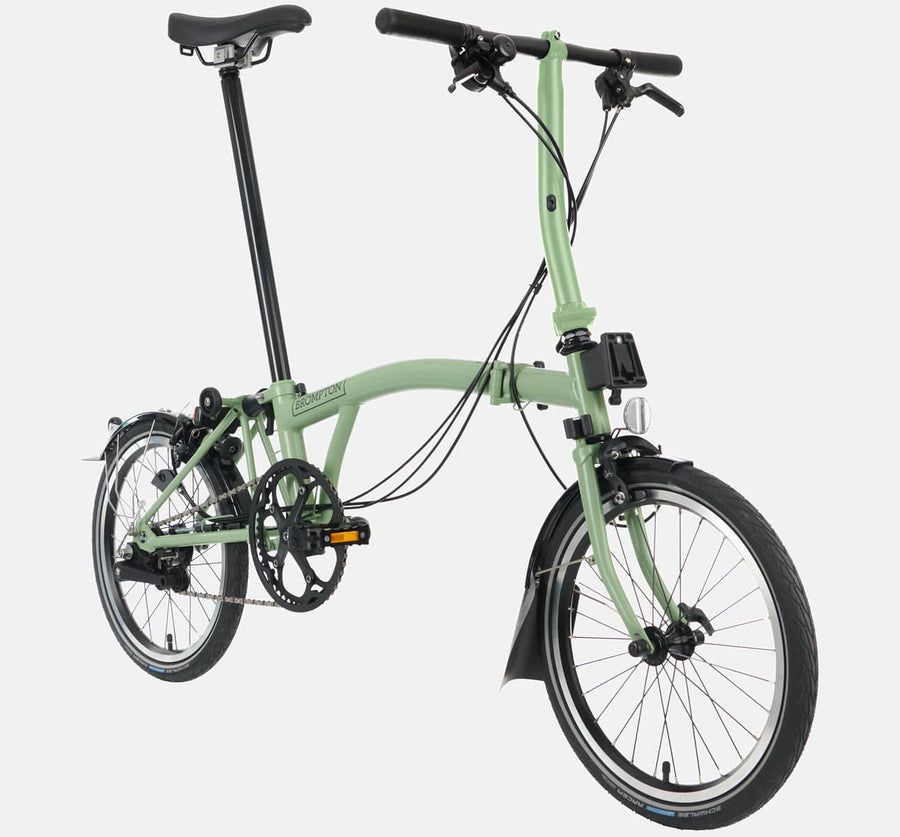 2023 Brompton C Line Explore Low Handlebar folding bike in Matcha Green