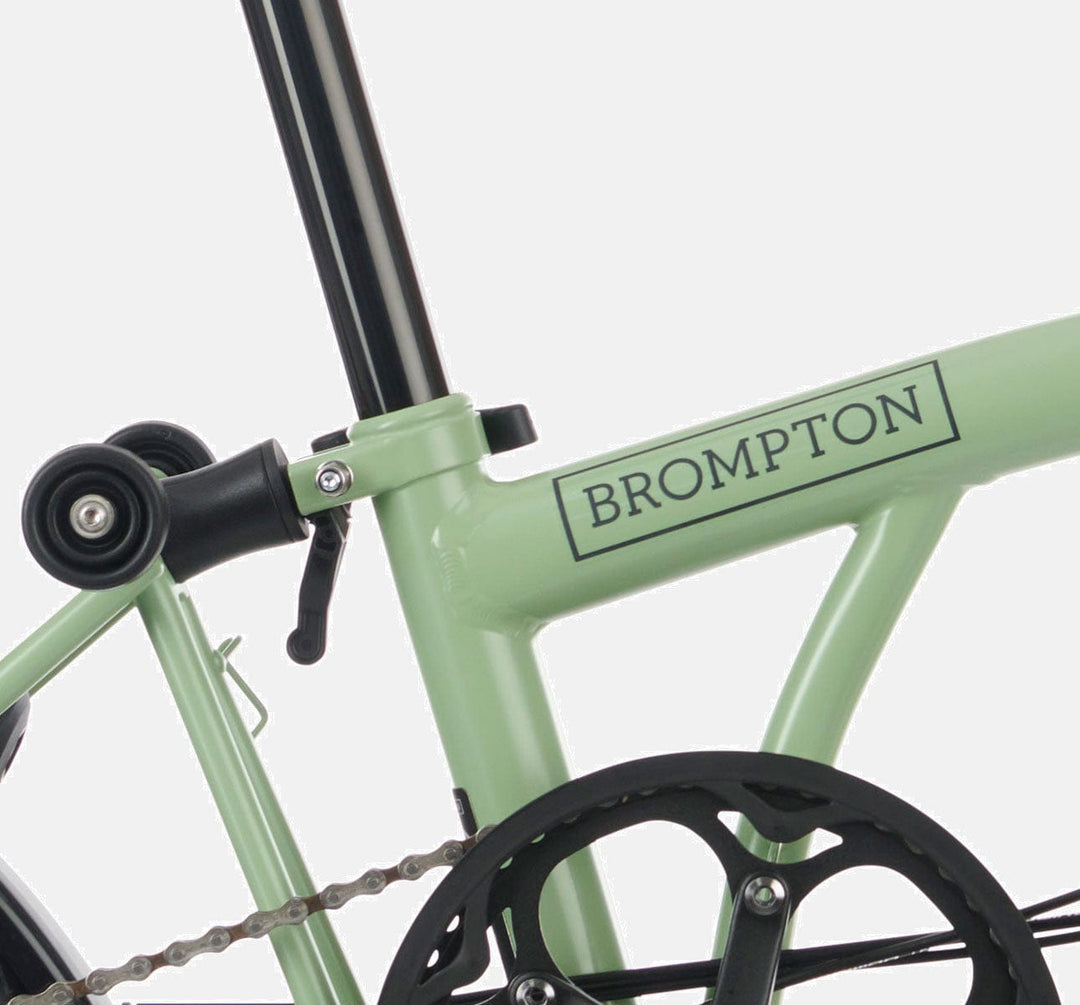 2023 Brompton C Line Explore Low Handlebar folding bike in Matcha Green - Steel frame
