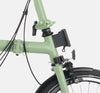2023 Brompton C Line Explore Low Handlebar 6-speed folding bike in Matcha Green - Front Carrier Block