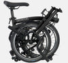 2023 Brompton C Line Urban High Handlebar 2-speed folding bike in Black Matte - folded