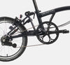 2023 Brompton C Line Explore High Handlebar folding bike in Matt Black - Rear Frame