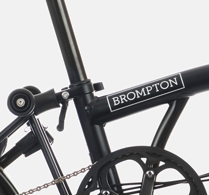 2023 Brompton C Line Explore High Handlebar folding bike in Matte Black - Steel Frame