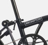 2023 Brompton C Line Urban High Handlebar 2-speed folding bike in Black Matte - steel frame