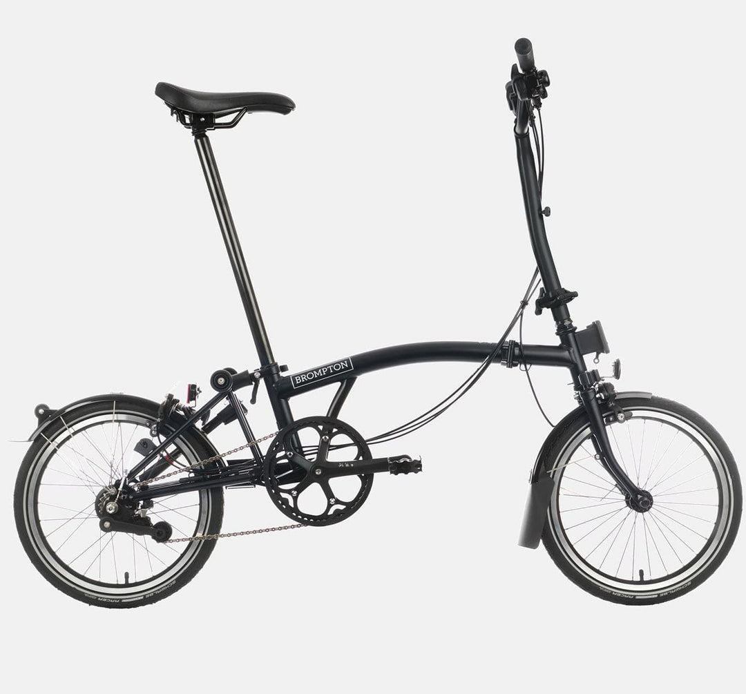2023 Brompton C Line Explore High Handlebar  folding bike in Matt Black - Profile