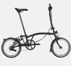 2023 Brompton C Line Urban High Handlebar 2-speed folding bike in Black Matte - profile
