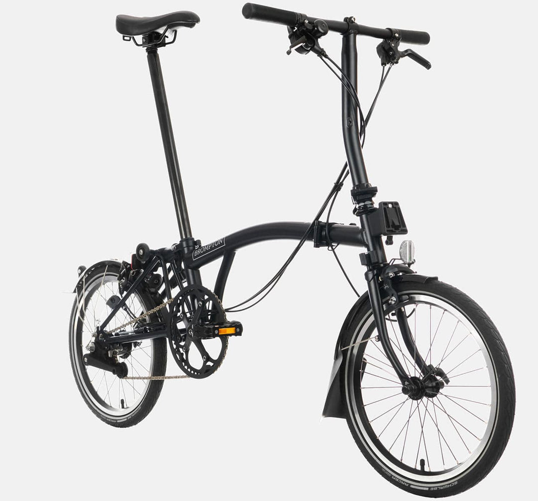 2023 Brompton C Line Explore Low Handlebar folding bike in Matte Black