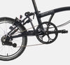 2023 Brompton C Line Explore Low Handlebar folding bike in Matte Black - rear frame