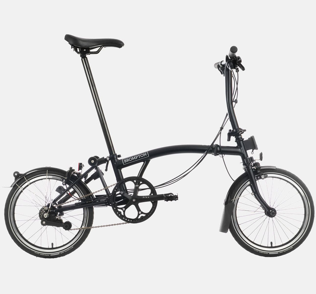 2023 Brompton C Line Explore Low Handlebar folding bike in Black Matte - profile