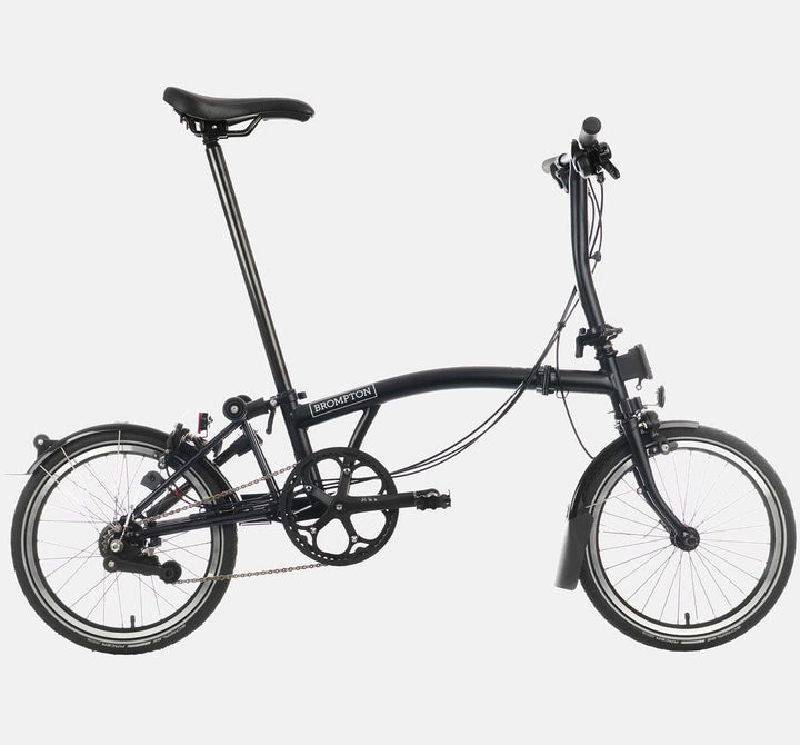 2023 Brompton C Line Urban Low Handlebar 2-speed folding bike in Matt Black - profile