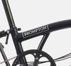 Brompton C Line Urban Mid Handlebar 2-speed folding bike in Matt Black - steel frame