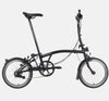 2023 Brompton C Line Urban Mid Handlebar 2-speed folding bike in Matte Black - profile